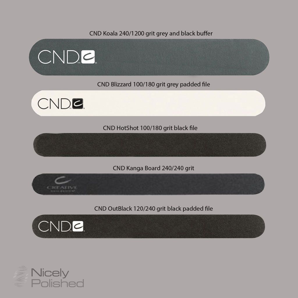 Creative CND NAIL FILES & BUFFERS HotShot/Koala/Kanga/Blizzard/OutBlack